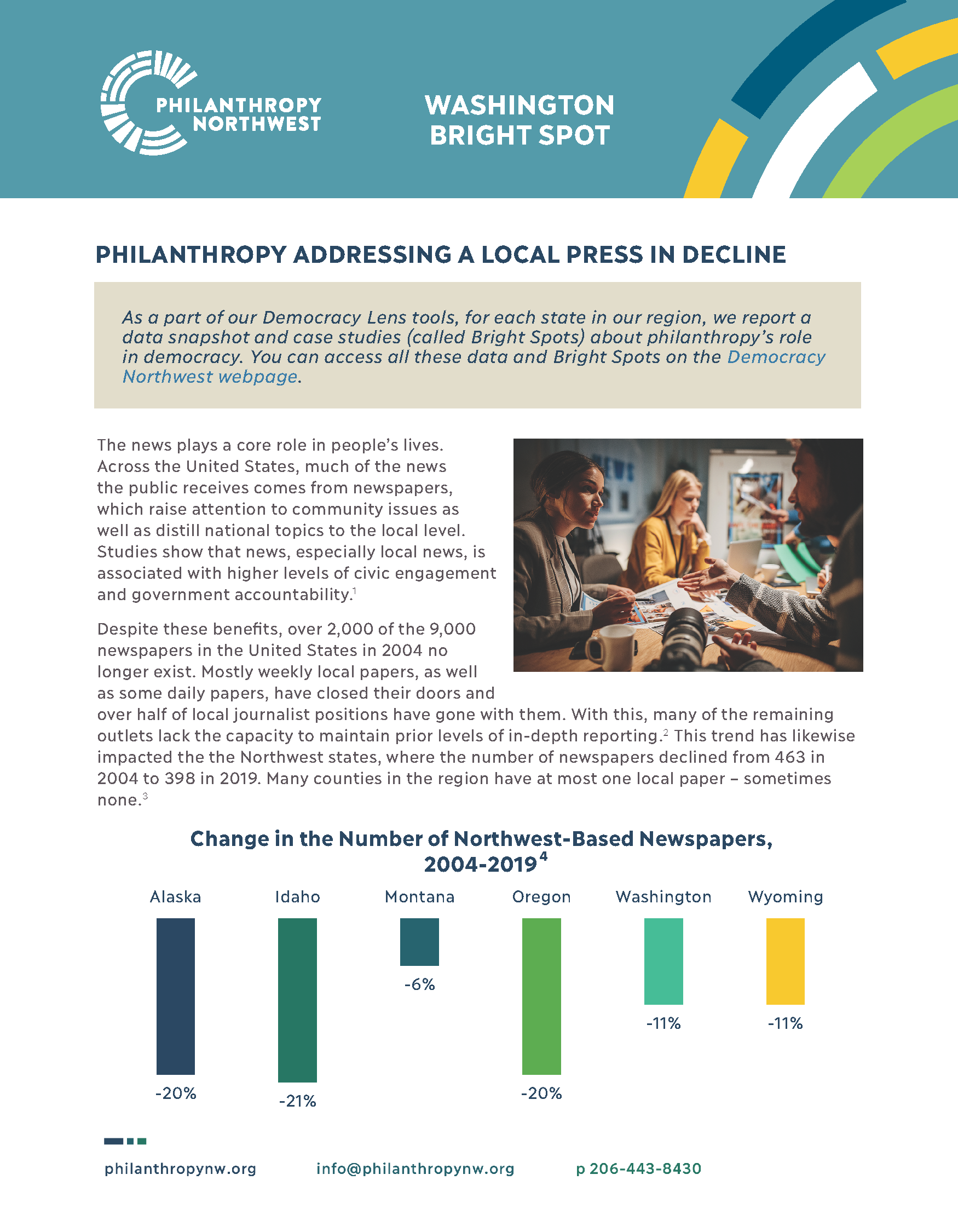 Thumbnail of Washington Bright Spot: Philanthropy Addressing a Local Press in Decline