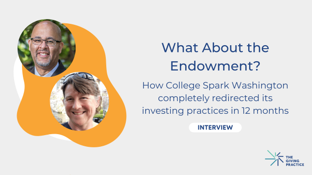 What about the endowment? How college spark foundation completely redirected its investing practices in 12 months