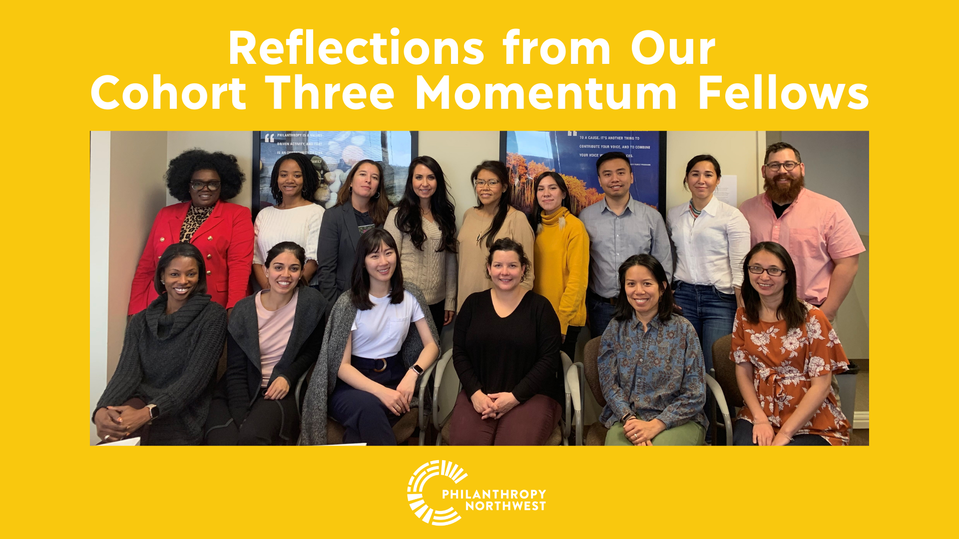 Group photo of Philanthropy Northwest's Cohort 3 of Momentum Fellows