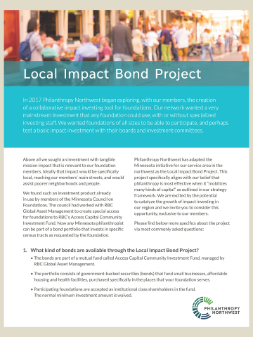 Cover image for Local Impact Bond Project FAQ 